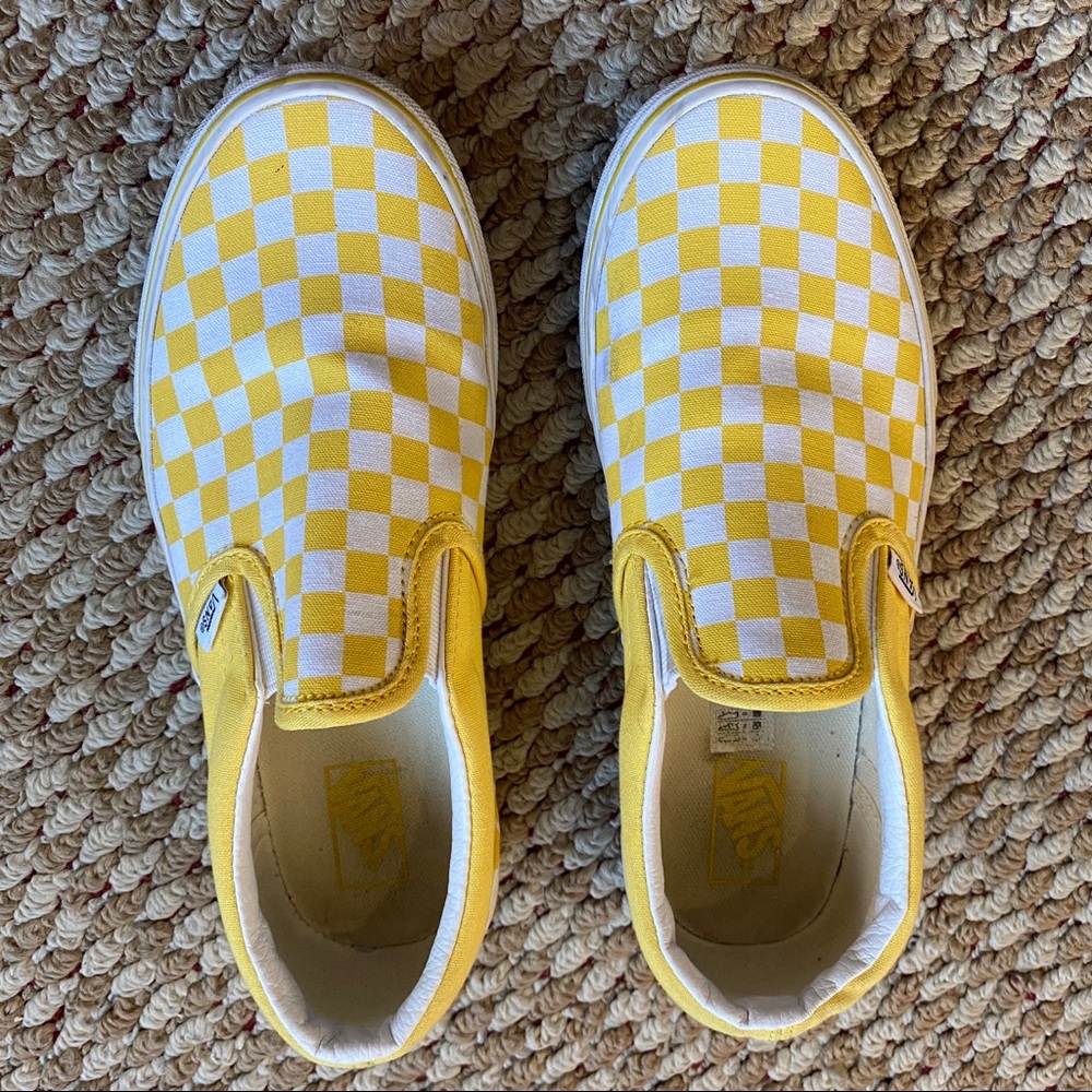Yellow checkered vans